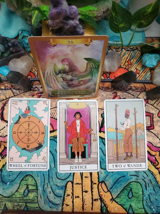 Tarot Reading by email: 3 Tarot cards, plus on Oracle card  $35.00