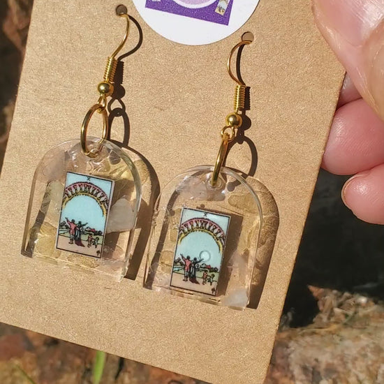 DANGLE EARRINGS 10 OF CUPS